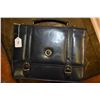 Image 1 : Black leather Mignon France messenger bag
