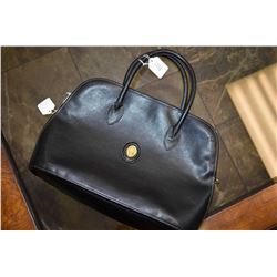 Vintage black leather Versailles hand bag