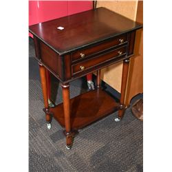 Semi contemporary single drawer side table