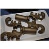 Image 2 : Selection of post toppers and wrought iron wall mount brackets