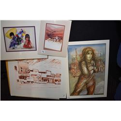 Selection of unframed prints, assorted themes