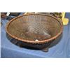 Image 1 : Victorian split bamboo and woven basket with flat base