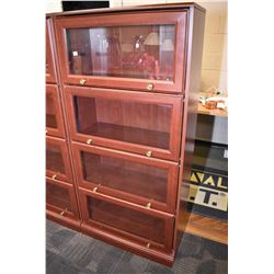 Four section simulated barristers bookcase