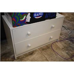 Six drawer modern highboy and a low boy