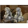 Image 1 : Pair of soapstone foo dogs, approximately 7" in height