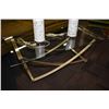 Image 1 : Metal based glass top coffee table