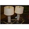 Image 1 : Two mosaic tiled table lamps with shades