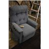 Image 1 : Blue upholstered power lift chair with vibration