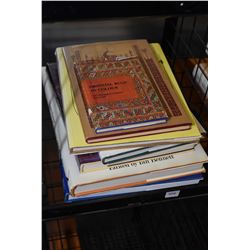 Selection of hardcover reference books on carpets