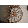 Image 1 : Three vintage 34" metal wagon wheels