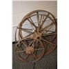 Image 1 : Three vintage metal wagon wheel, two 26" and one 16"