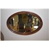 Image 1 : Oak framed bevelled wall mirror, 31" X 21"