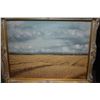 Image 1 : Framed acrylic on board painting titled on verso "Doubtful Dollars' signed by artist Reuben, 24" X 1