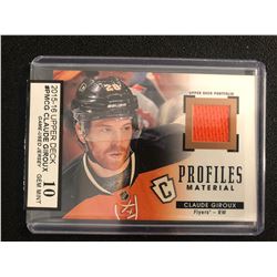 2015 UD JERSEY CARD CLAUDE GIROUX ( KSA 10)