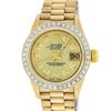 Image 2 : Rolex Ladies 18K Yellow Gold Champagne Diamond President Wristwatch With Rolex B