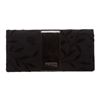 Alessandro Dell'Acqua Black Floral Fabric Clutch Handbag