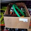 Image 1 : BOX OF TOOLS, AXE HEAD, AND MORE
