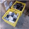 Image 1 : 2 YELLOW CRATES OF ABS AND PVC 2" ELBOWS AND TEES