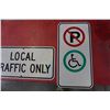 Image 2 : 2 METAL STREET SIGNS - LOCAL TRAFFIC ONLY AND PARKING