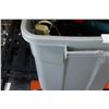 Image 2 : TOTE OF ELECTRONICS, CABLES, LAPTOP, TV WALL MOUNT