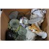 Image 2 : BOX OF CANDLE HOLDERS AND BOX OF VINTAGE KITCHEN ITEMS