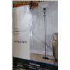 Image 2 : LOT OF 2 FLOOR LAMPS - 1 HOMETRENDS BRUSHED STEEL W/ READING LAMP, AND MAINSTAYS FLOOR LAMP