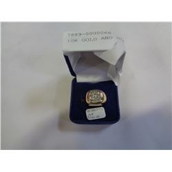 10K GOLD AND DIAMOND RING