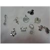 Image 2 : LOT OF STAMPED STERLING SILVER PENDANTS, CHARMS, ETC