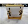 Image 3 : STERLING SILVER YELLOW GOLD PLATED GENUINE 0.52CT BLACK SPINEL EARRINGS W/ APPRAISAL $600