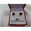Image 3 : 10KT YELLOW GOLDmm GENUINE 3.1CT GARNET STUD EARRINGS W/ APPRAISAL $465