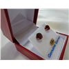 Image 4 : 10KT YELLOW GOLDmm GENUINE 3.1CT GARNET STUD EARRINGS W/ APPRAISAL $465