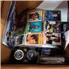 Image 2 : BOX OF SPORTS CARDS BOBBLE HEAD, AND PUCKS