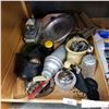 Image 2 : WOODEN TRAY OF BELT BUCKLES, LIGHTERS, AND COLLECTIBLES