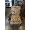 Image 1 : MODERN WOOD FRAMED ARM CHAIR