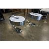 Image 1 : 2 MODERN BRUSHED METAL TABLE LAMPS