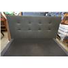 Image 3 : GREY FABRIC MODERN QUEENSIZE PLATFORM BEDFRAME
