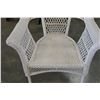 Image 2 : WHITE WICKER ARM CHAIR
