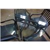 Image 3 : GLASS TOP TABLE AND 4 CHAIRS W/ LEATHER CUSHIONS