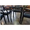 Image 5 : GLASS TOP TABLE AND 4 CHAIRS W/ LEATHER CUSHIONS