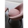 Image 8 : MCM PINK CHAIR W/ ACCENT STOOL