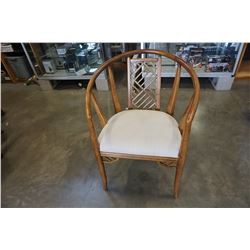 TUB CHAIR WHITE UPHOLSTERY