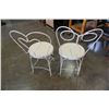 Image 4 : 2 WROUGHT IRON PARLOR CHAIRS