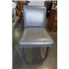 Image 1 : STUDDED GREY LEATHER CHAIR