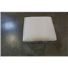 Image 2 : WHITE LEATHER AND CHROME STOOL