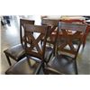 Image 2 : 4 LEATHER SEAT DINING CHAIRS