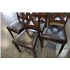 Image 3 : 4 LEATHER SEAT DINING CHAIRS