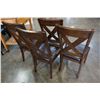 Image 4 : 4 LEATHER SEAT DINING CHAIRS