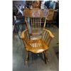 Image 1 : PRESSBACK OAK ROCKING CHAIR