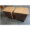 Image 7 : 2 MODERN WOOD NIGHT STANDS