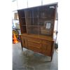 Image 1 : MCM VINTAGE SOLID WALNUT STANLEY FURNITURE DISPLAY CABINET WITH GLASS DOORS